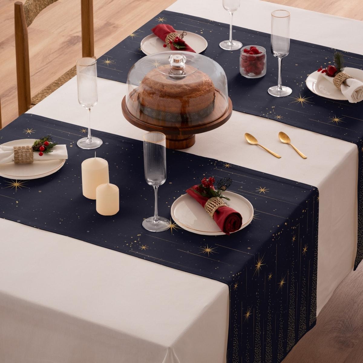 Camino de mesa WONDER AZUL OSCURO