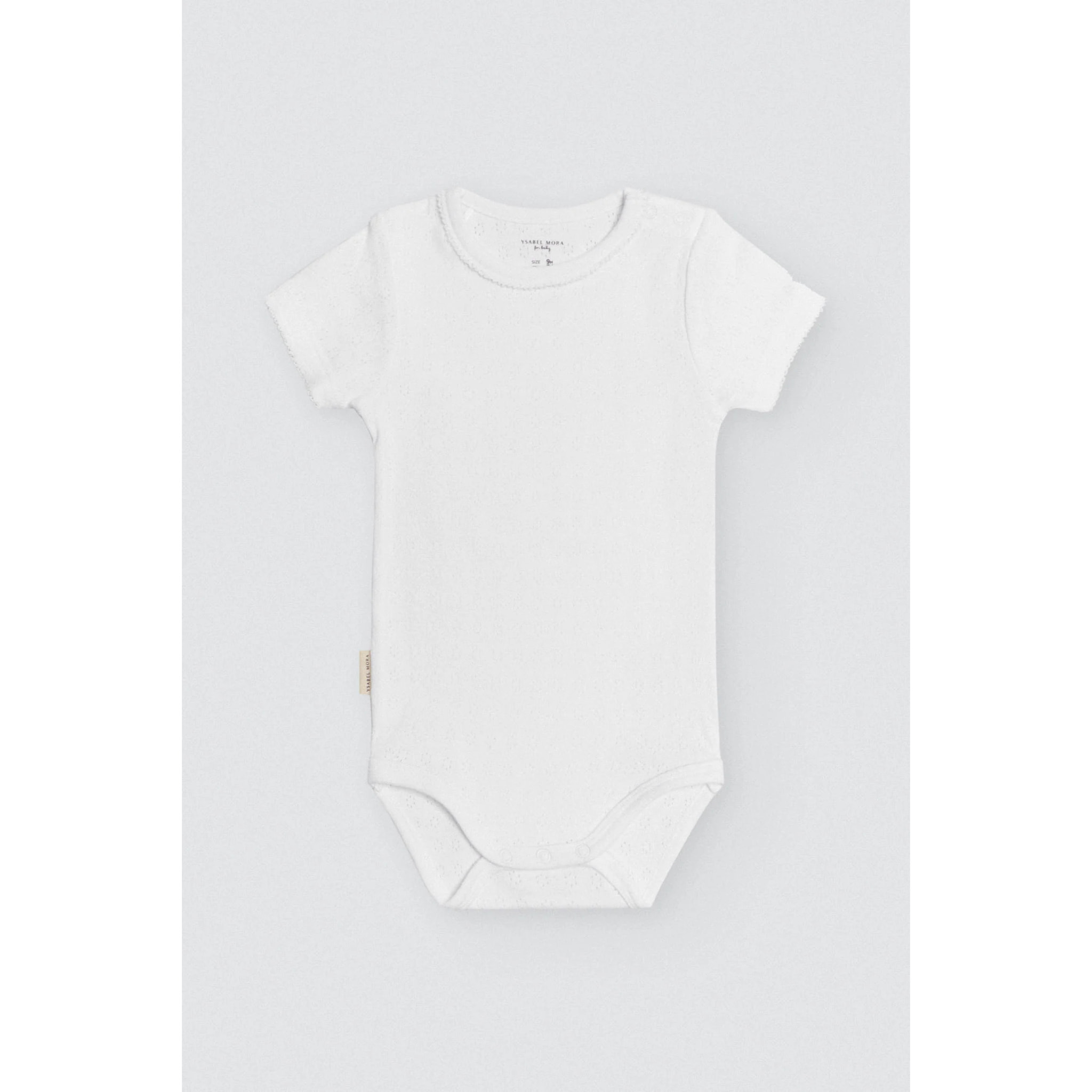 Set di 2 body neonato traforati con maniche corte