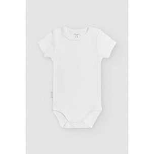 Set di 2 body neonato traforati con maniche corte