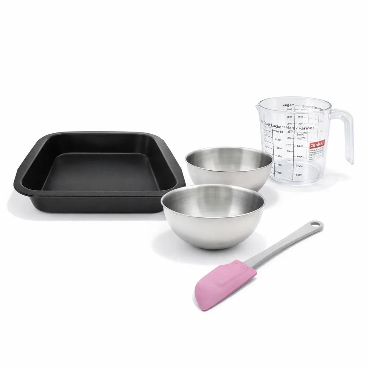 Set de 5 ustensiles de pâtisserie moule à gâteaux bol spatule pâtisserie et verre doseur Zenker Spécial créative