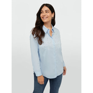 Fiorella Rubino - Camisa bordada - Light - blue