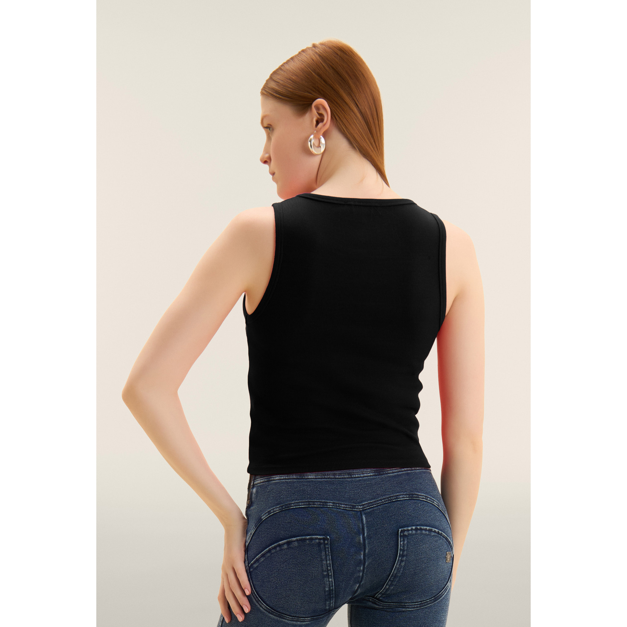 Canotta Cropped con logo FREDDY ricamato