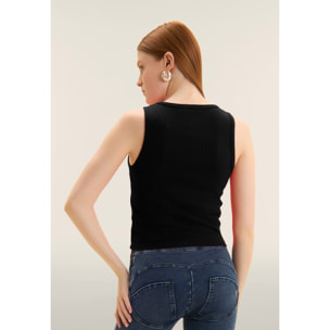 Canotta Cropped con logo FREDDY ricamato