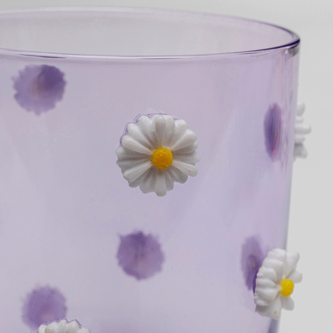 Verres à eau Party violets fleurs set de 4 Kare Design