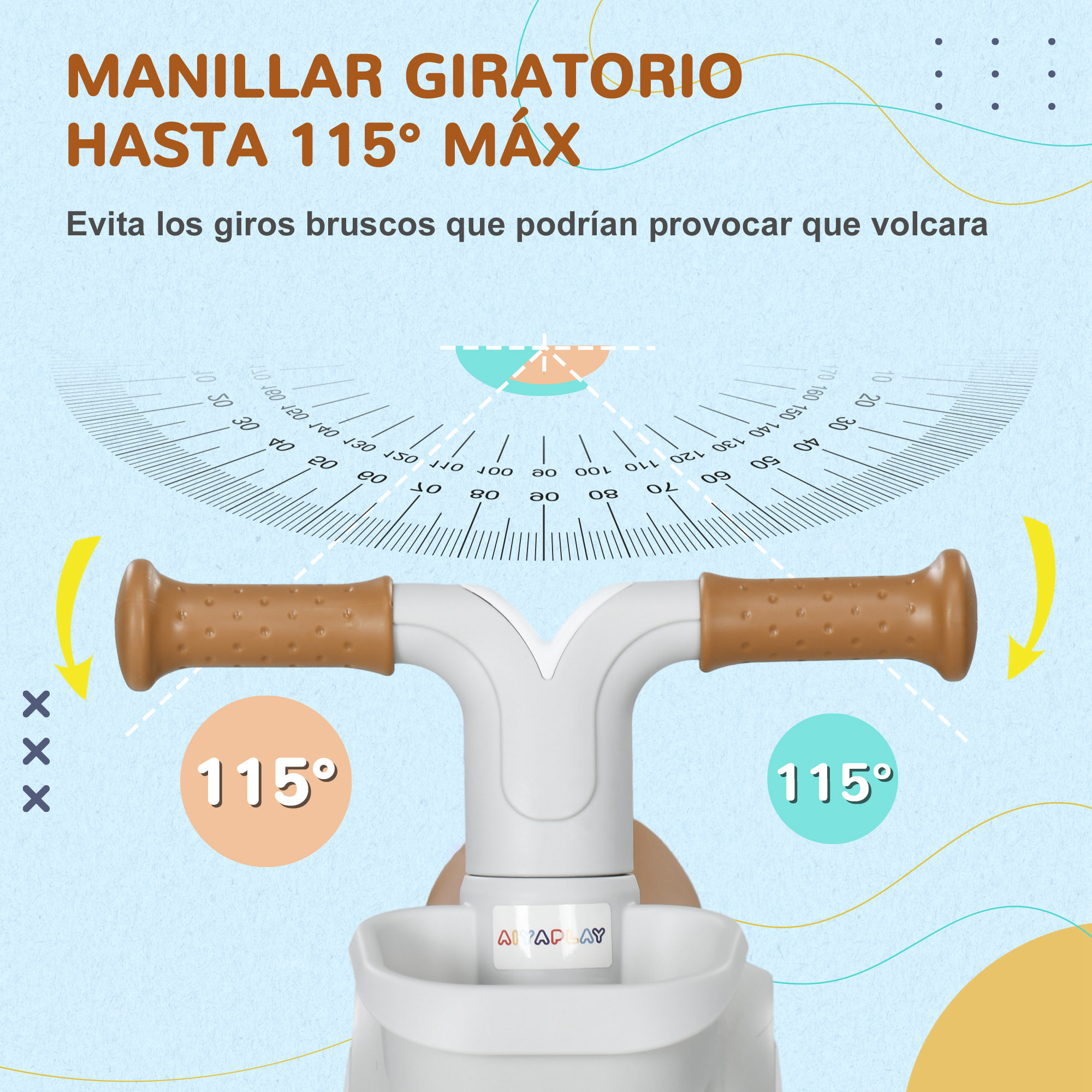 Bicicleta sin Pedales para Niños de 12-36 Meses Bicicleta de Equilibrio con Asiento Ajustable Cesta y 4 Ruedas Silenciosas Carga 20 kg 56x27x39 cm Blanco y Marrón