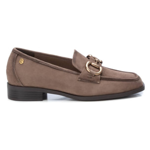 Zapato mocasín de piel taupe