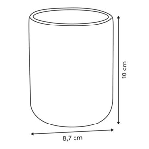 Porte-brosse à dents Strio rayures rose blé H10cm