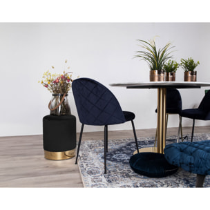 Velana - pouf - en velours - Noir
