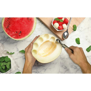 Set de 2 ustensiles de cuisine cuillère à melon en inox Fackelmann Elemental