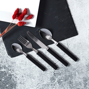 Menagere 16pcs Gris Avec Support Essentiel