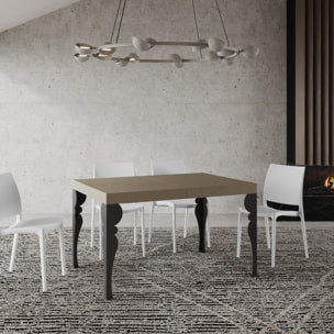 Tavolo allungabile 90x120/224 cm Paxon tortora gambe antracite