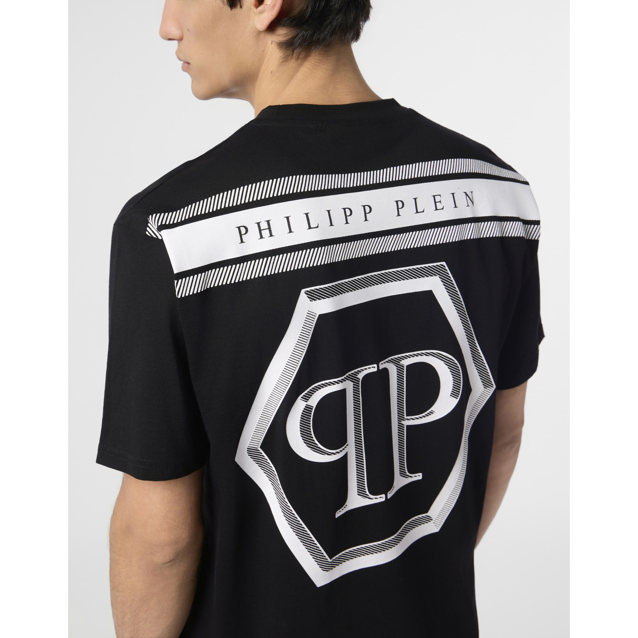 PHILIPP PLEIN Round Neck T-Shirt Stars Studs
