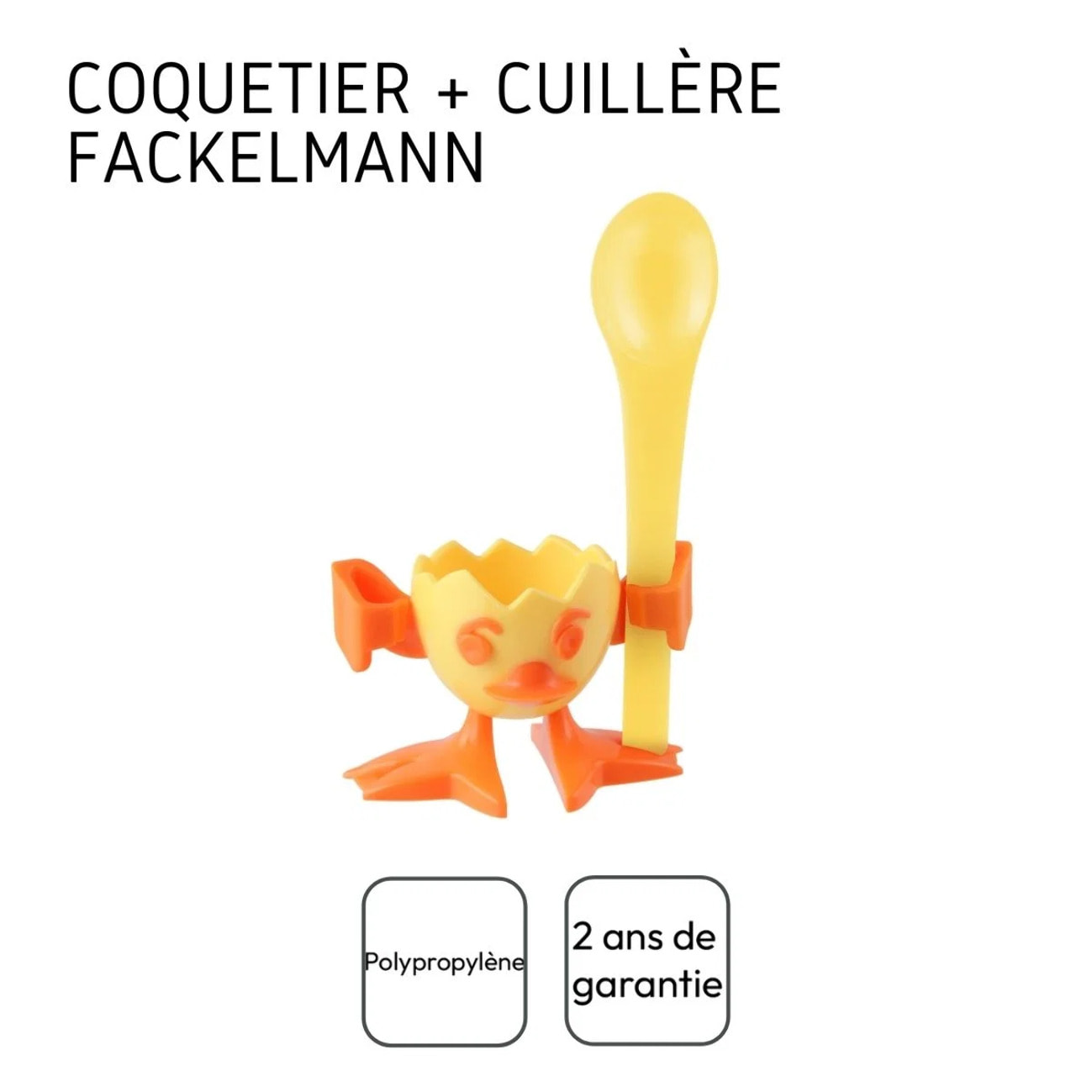Coquetier avec cuillère Fackelmann Colors Edition