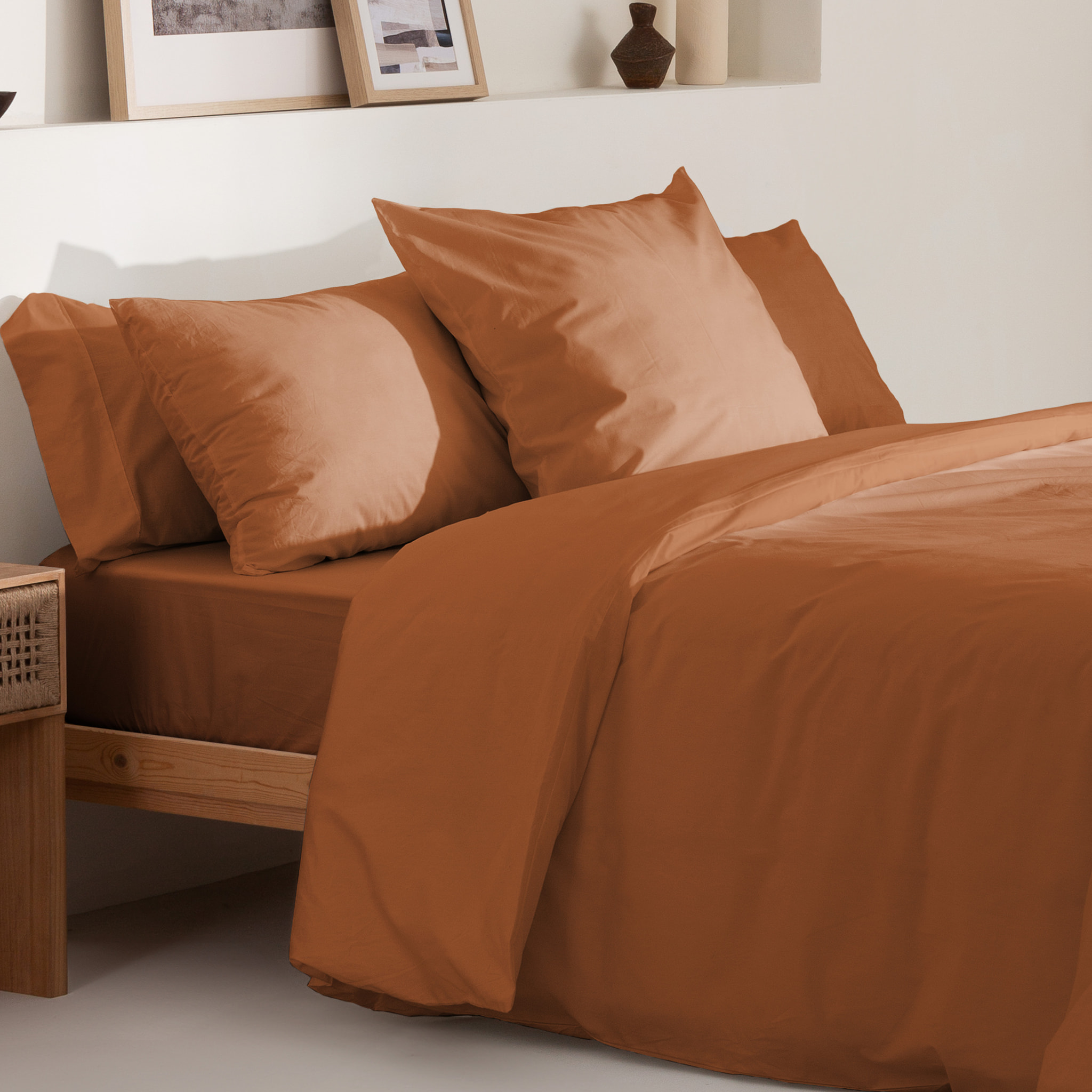 Taie d'oreiller ocre