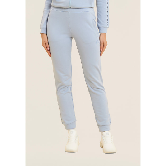 Pantaloni Sportivi Slim Fit con Coulisse e Dettagli Ricamati