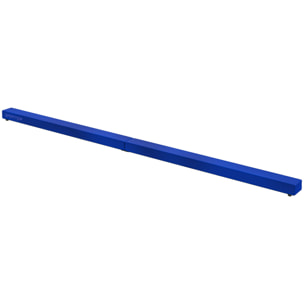 Poutre gymnastique pliable 240 cm - poutre d'équilibre antidérapante - bois de pin revêtement flanelle bleu