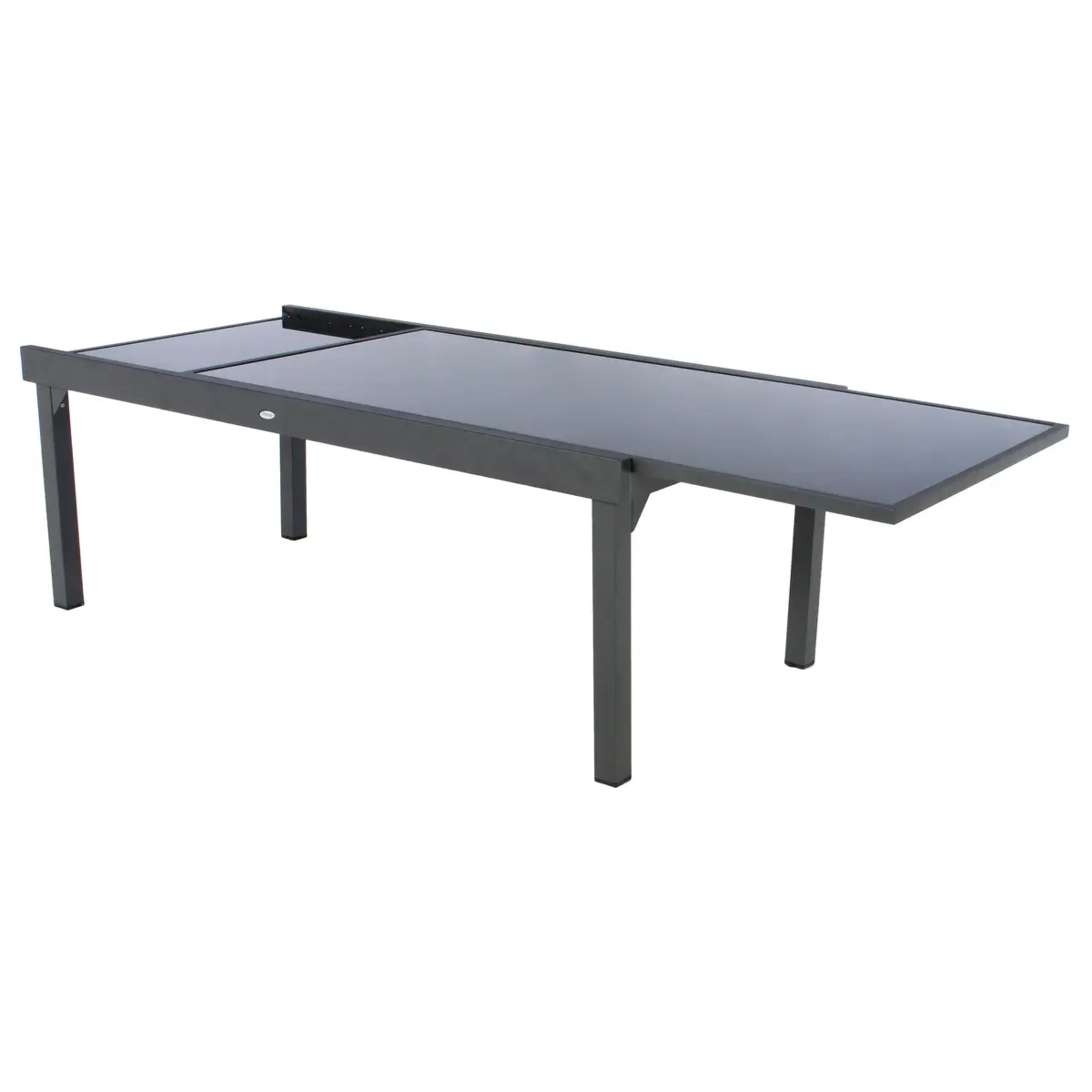 Table de jardin extensible "Piazza" anthracite & graphite 12 places en aluminium traité époxy