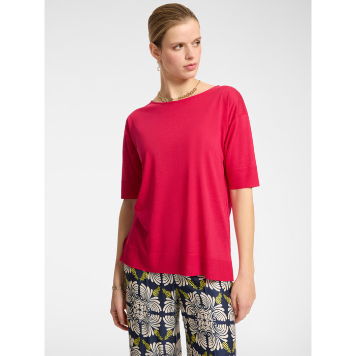 Elena Mirò - Camiseta de tejido de punto tricot - Rojo