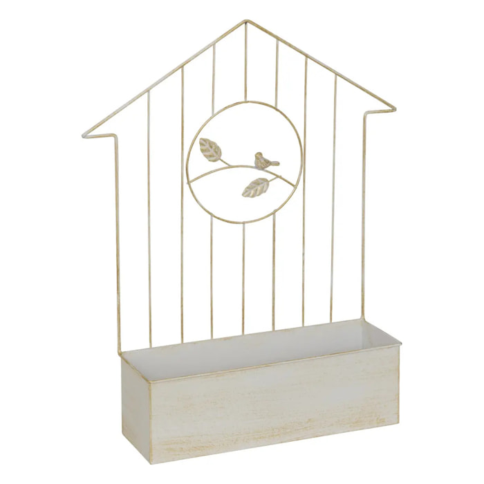 Jardinière suspendue "Tino" blanc chaud H59,5cm