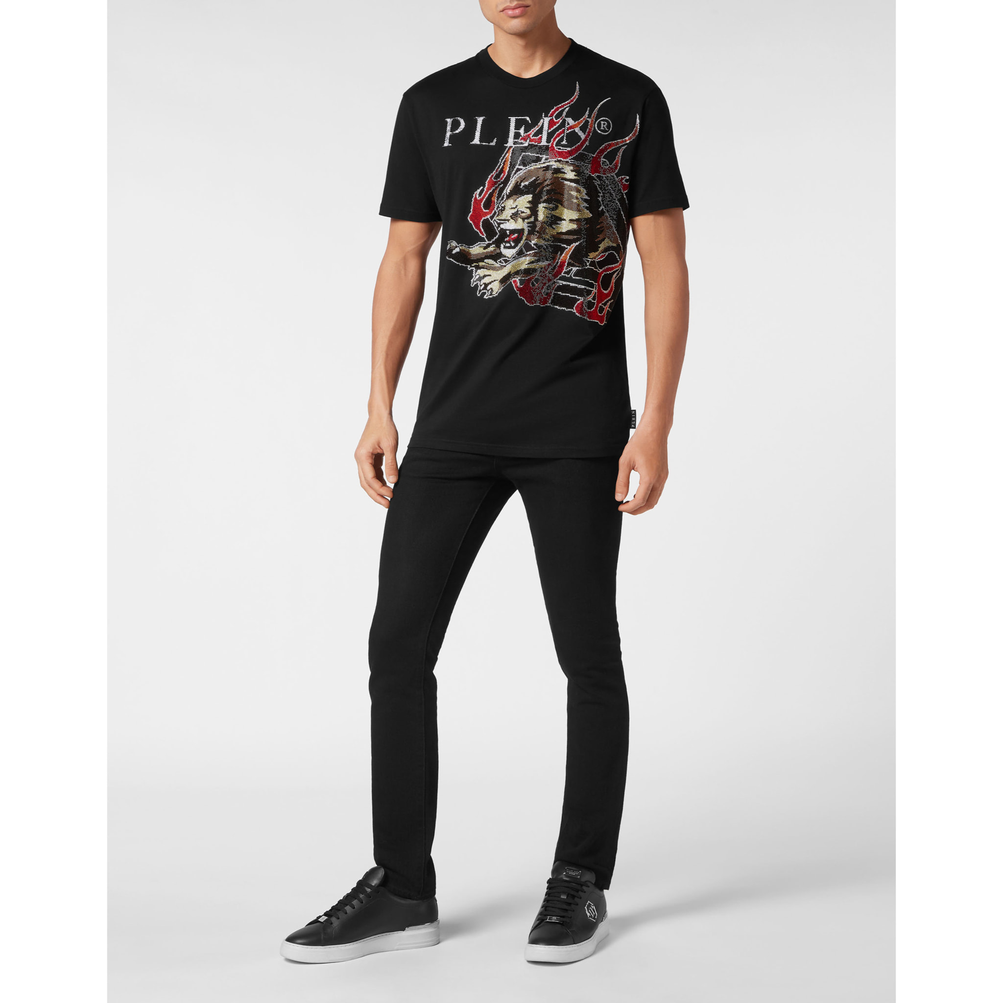 PHILIPP PLEIN Camiseta de cuello redondo LION