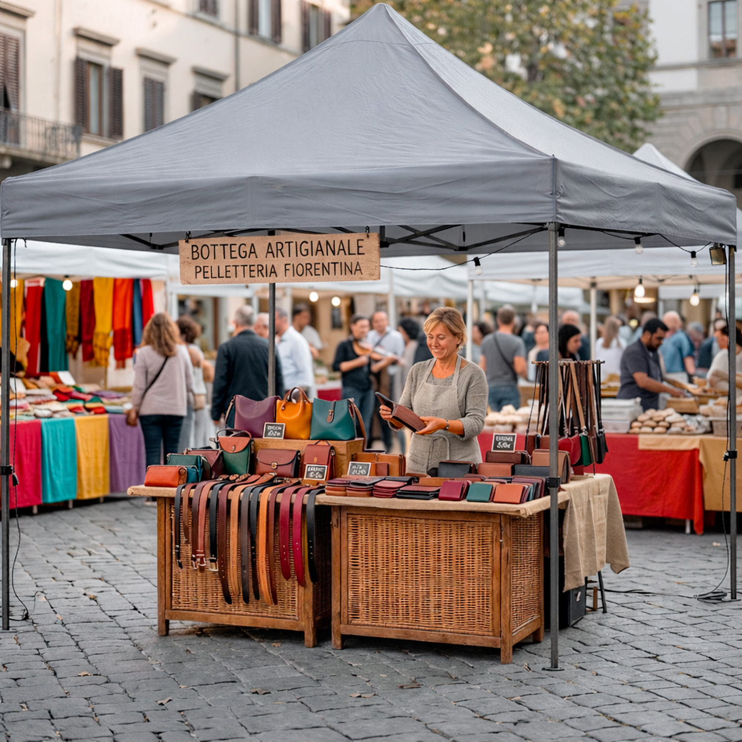 Gazebo Professionale 3x3 M Richiudibile Automatico In Acciaio Con Telo Oxford 1200D PVC Impermeabile e Anti UV A Fisarmonica con Sacche Grigio
