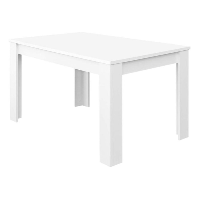 Mesa de comedor extensible Kendra 140 Blanco Brillo