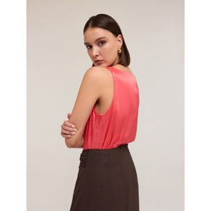 Motivi - Top a canotta in raso - Rosso