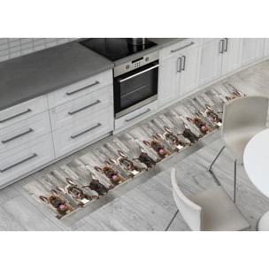 Tappeto Passatoia Corsia Cucina Ingresso Antimacchia Disegno Bulldog 497