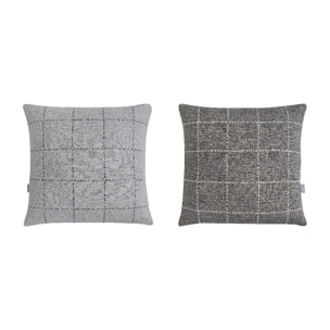 Lot de 2 huosses de coussin MARNE gris