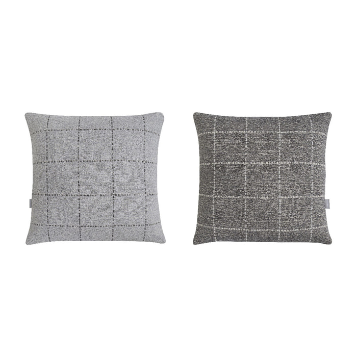 Lot de 2 huosses de coussin MARNE gris