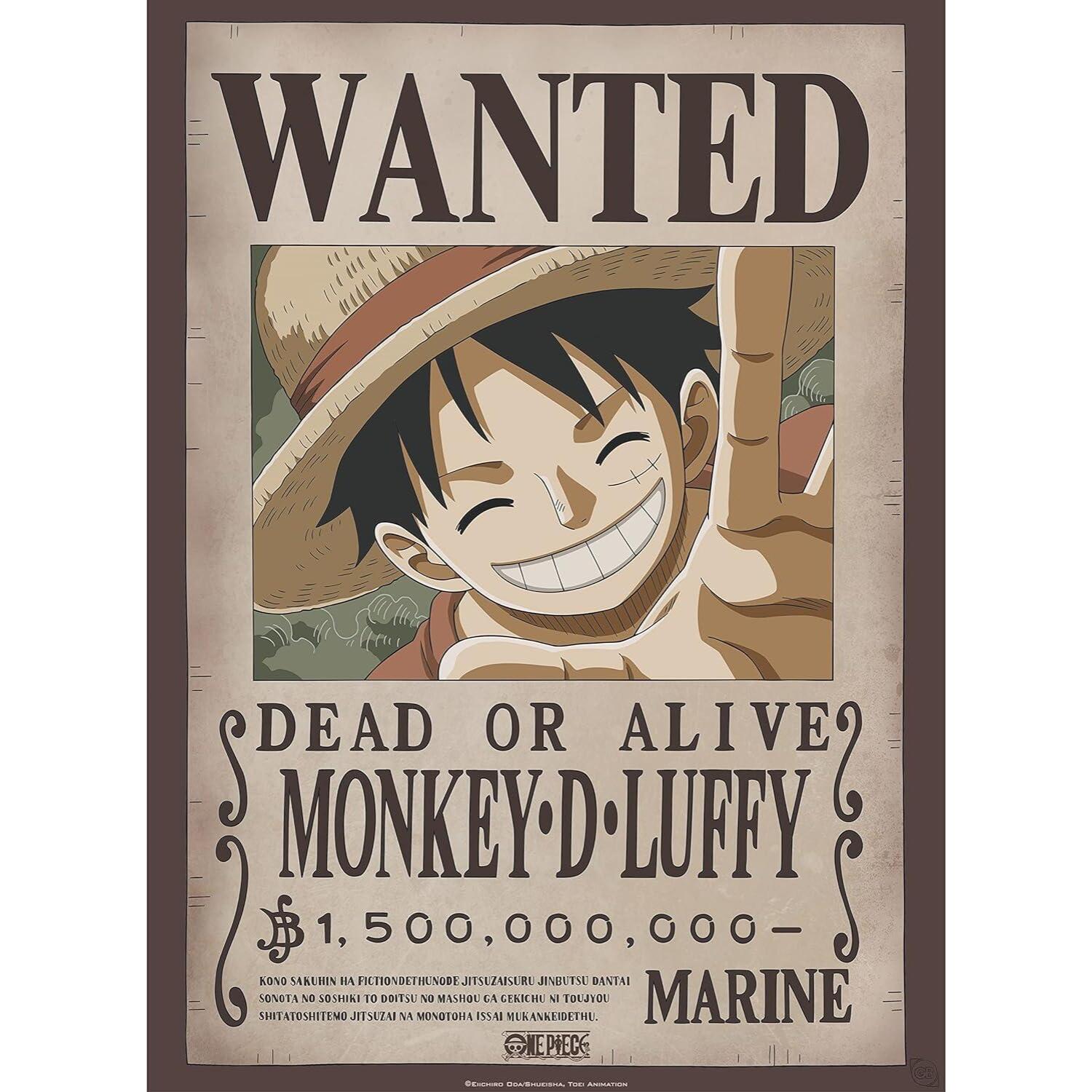 One Piece Poster Monkey D. Luffy Ricercato 52 x 38 cm Gbeye