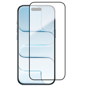 Protezione per schermo in vetro temperato 9H e design 9D con bordi neri per iPhone 17 Air.