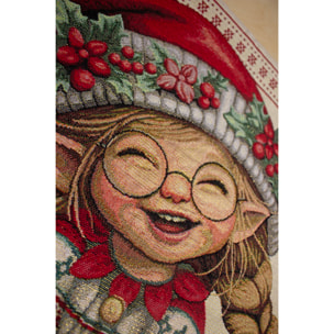 COPPIA CUSCINI ARREDO JACQUARD SFODERABILI 43X43 CM DISEGNO CINDY