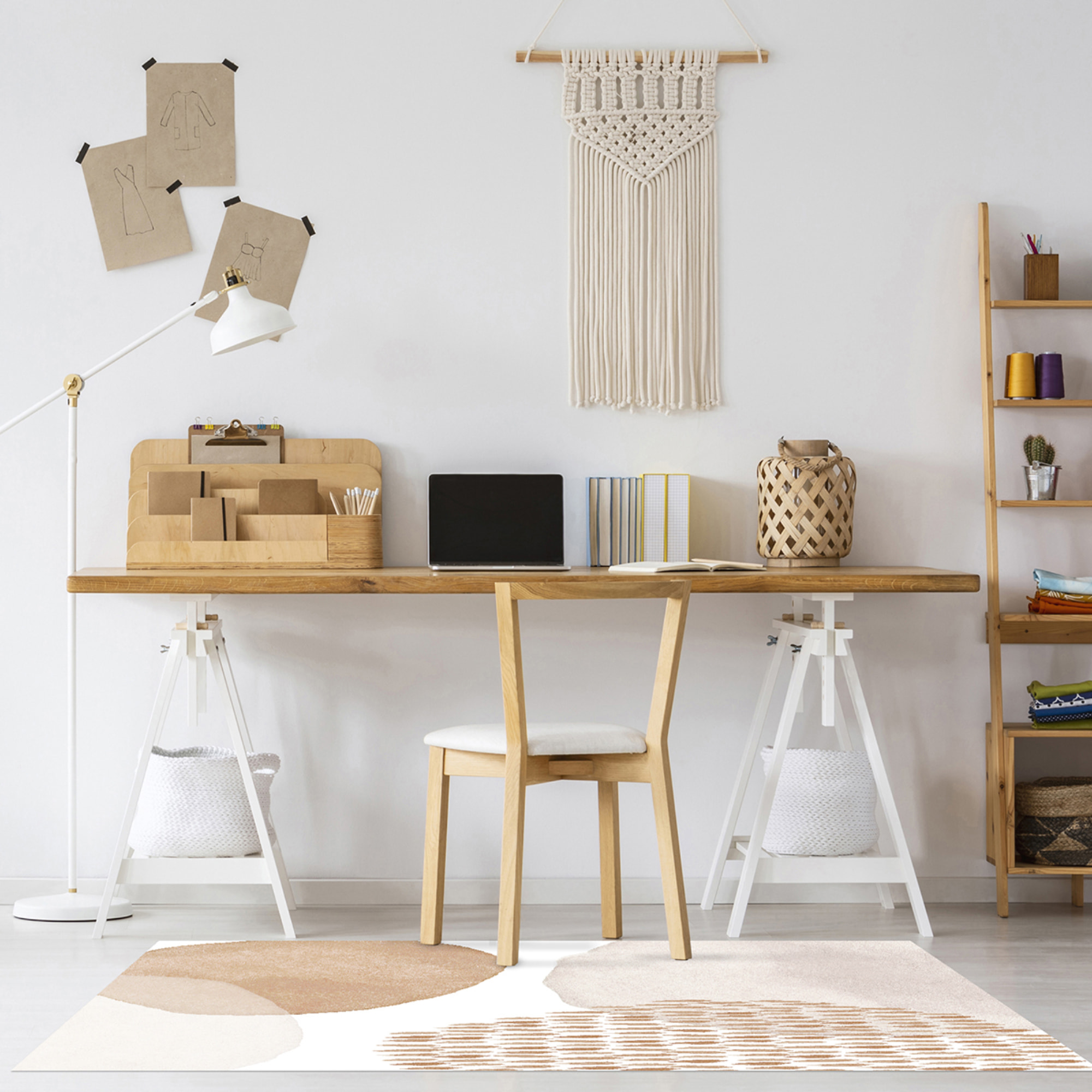 Alfombra de vinilo CERAMIKO, Nika, diseño moderno 200x266 cm