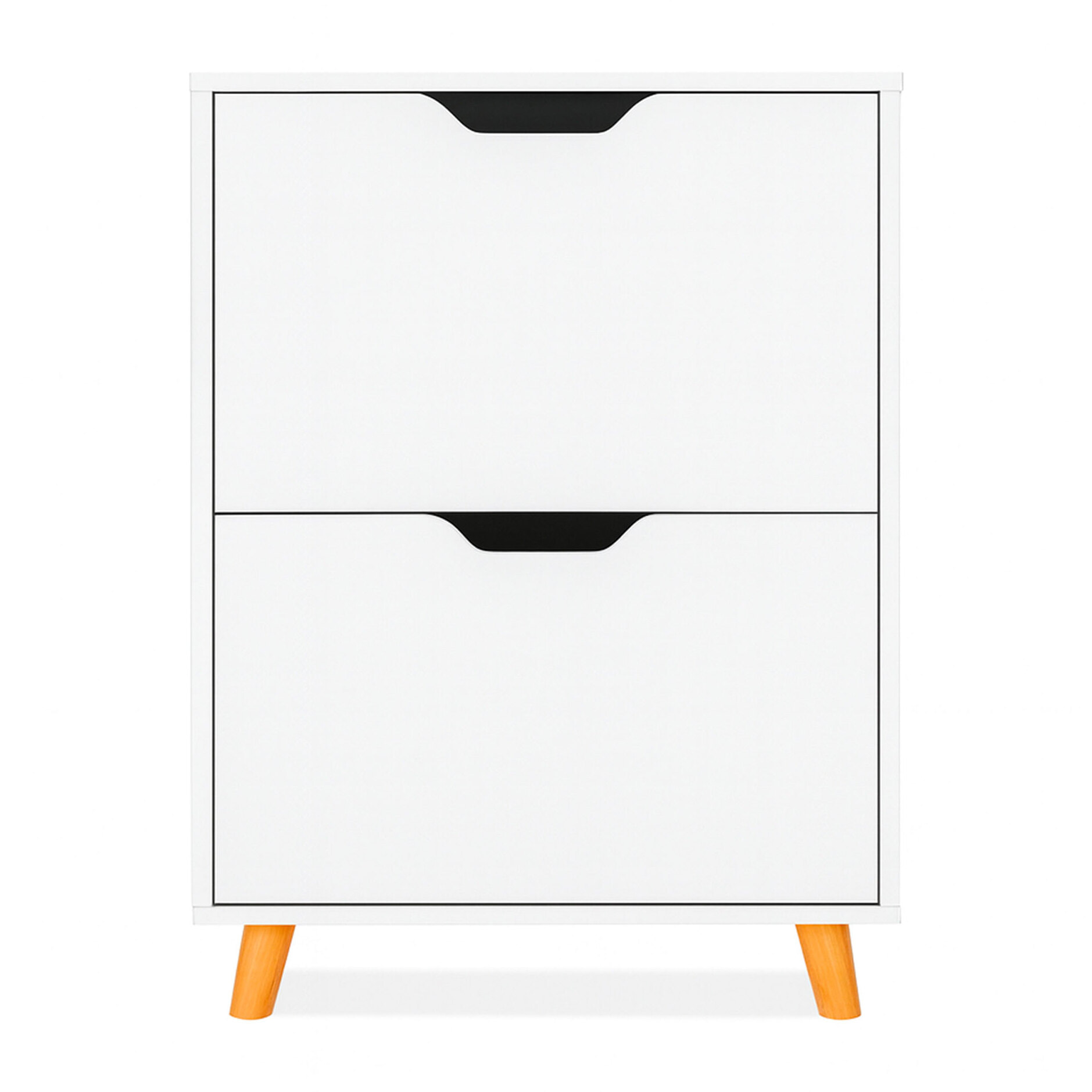 Emma - Scarpiera Salvaspazio 2 Ante 55x82x25 cm 12 Paia in Legno Bianco