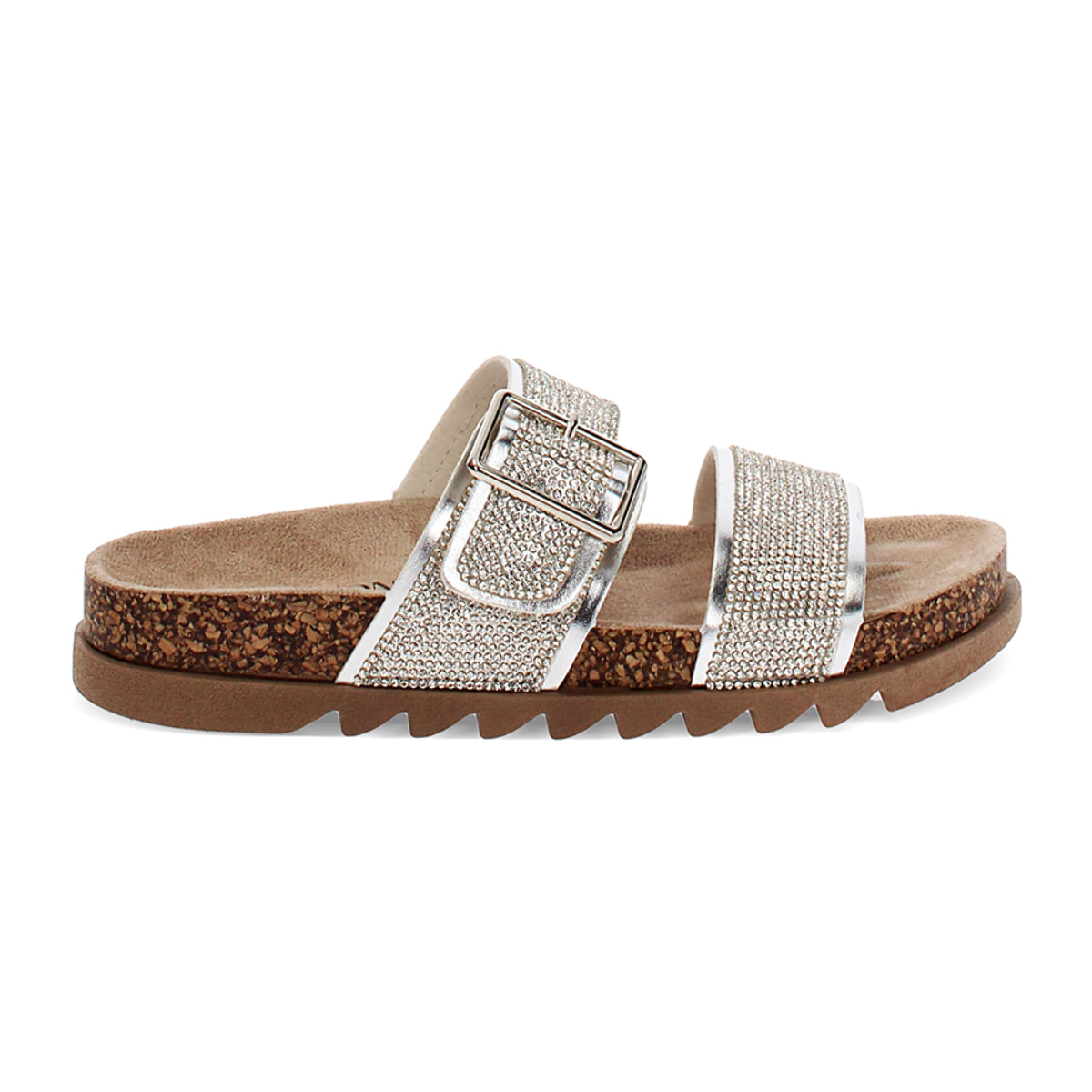 Fussbett argento con pietre scintillanti