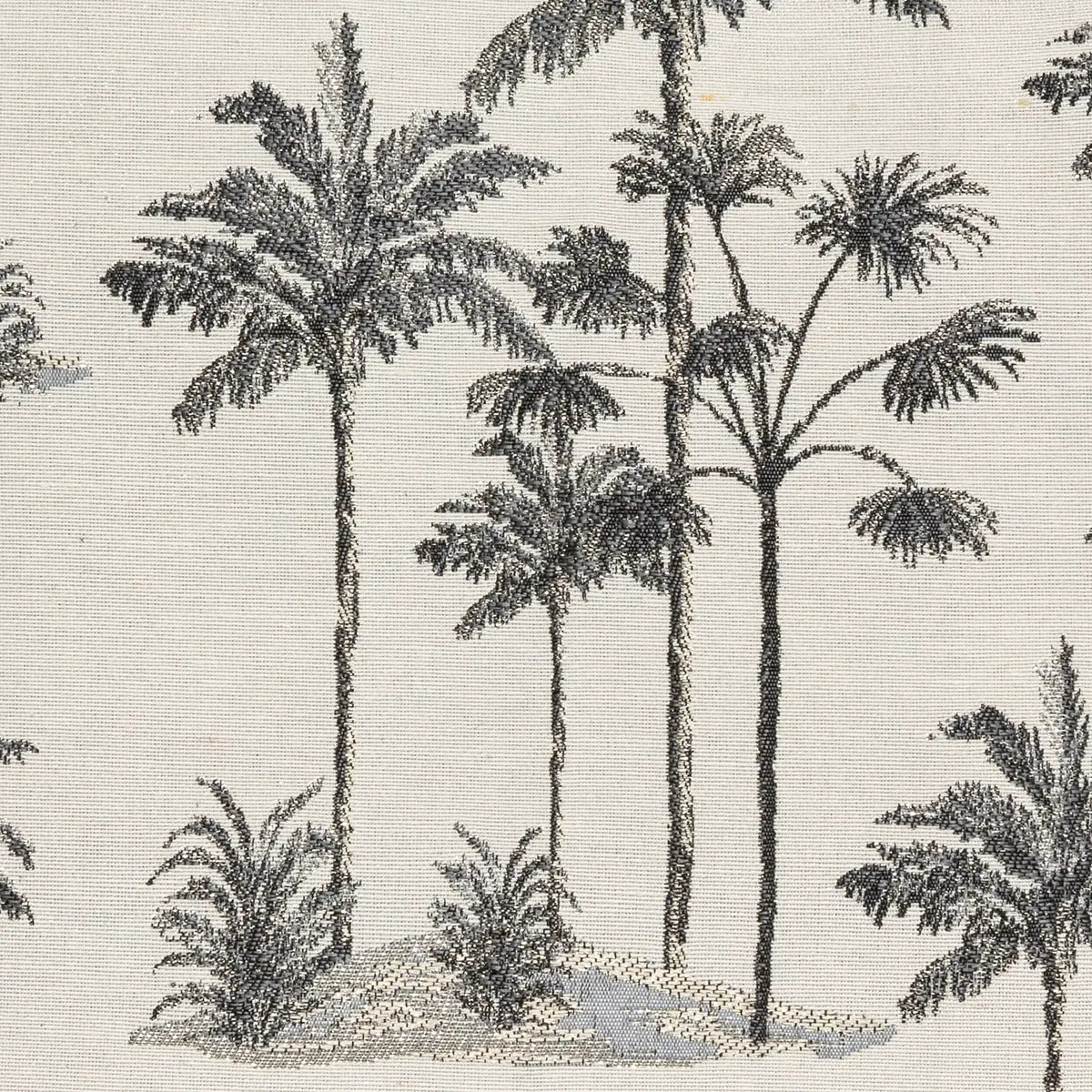 Housse de coussin "Palm" noir et blanc 40x40cm