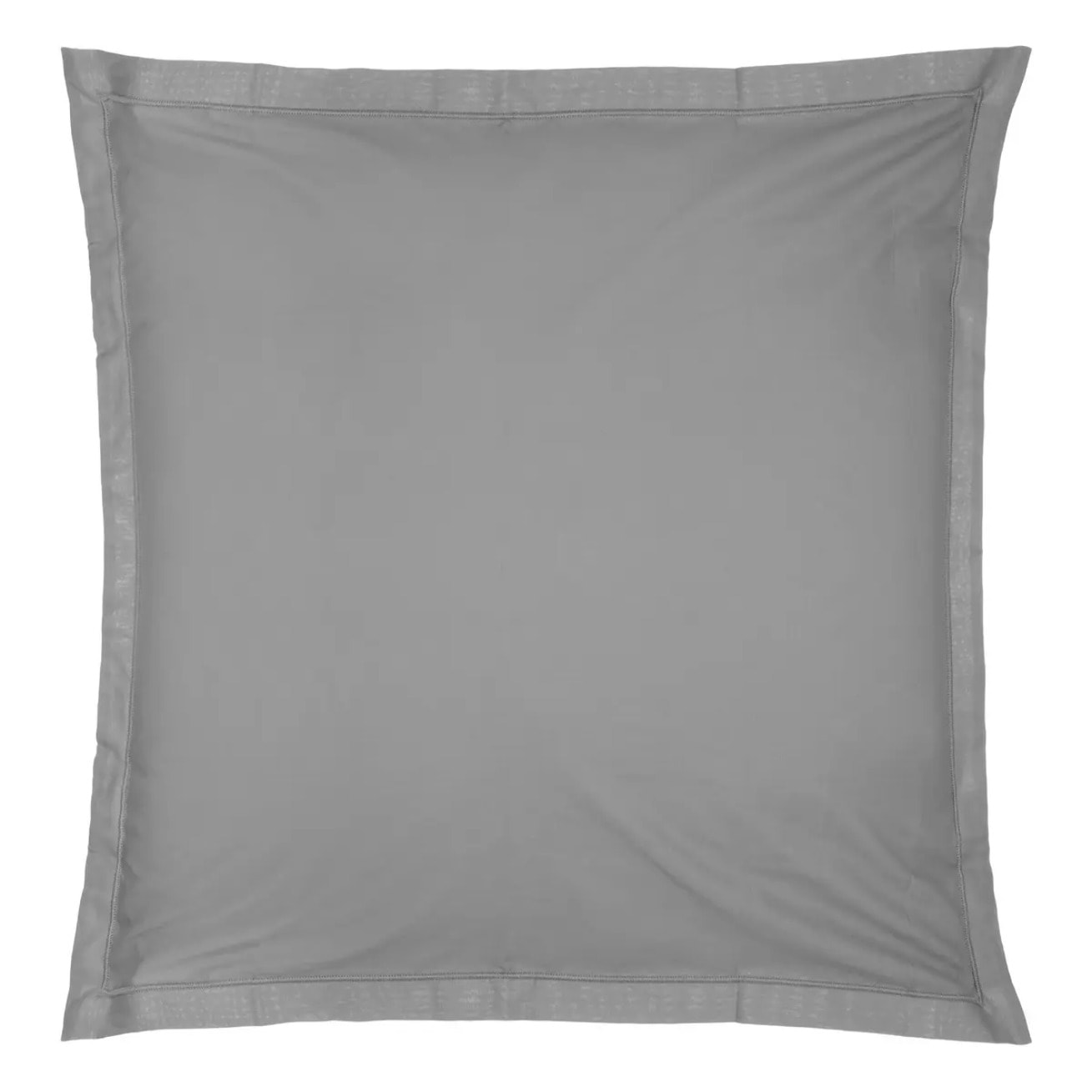 Taie d'oreiller - coton - gris - 63x63 cm