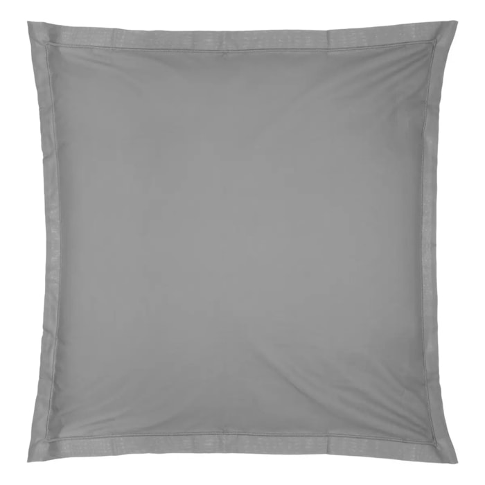 Taie d'oreiller - coton - gris - 63x63 cm