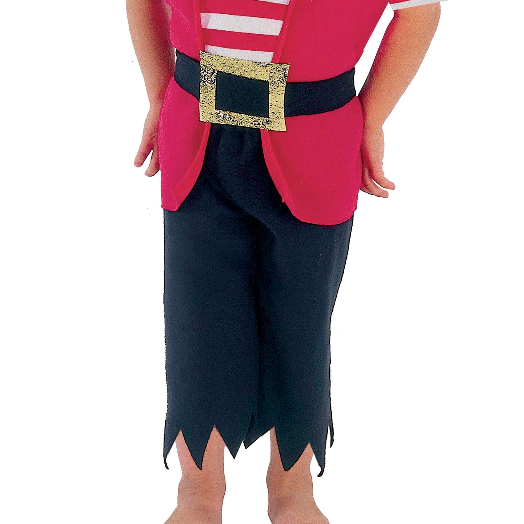 Travestimento Costume Carnevale Piratino Piccolo Pirata Rosso Nero Bambino