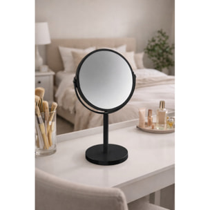 Miroir grossissant sur pied Acier SYDNEY Noir Spirella