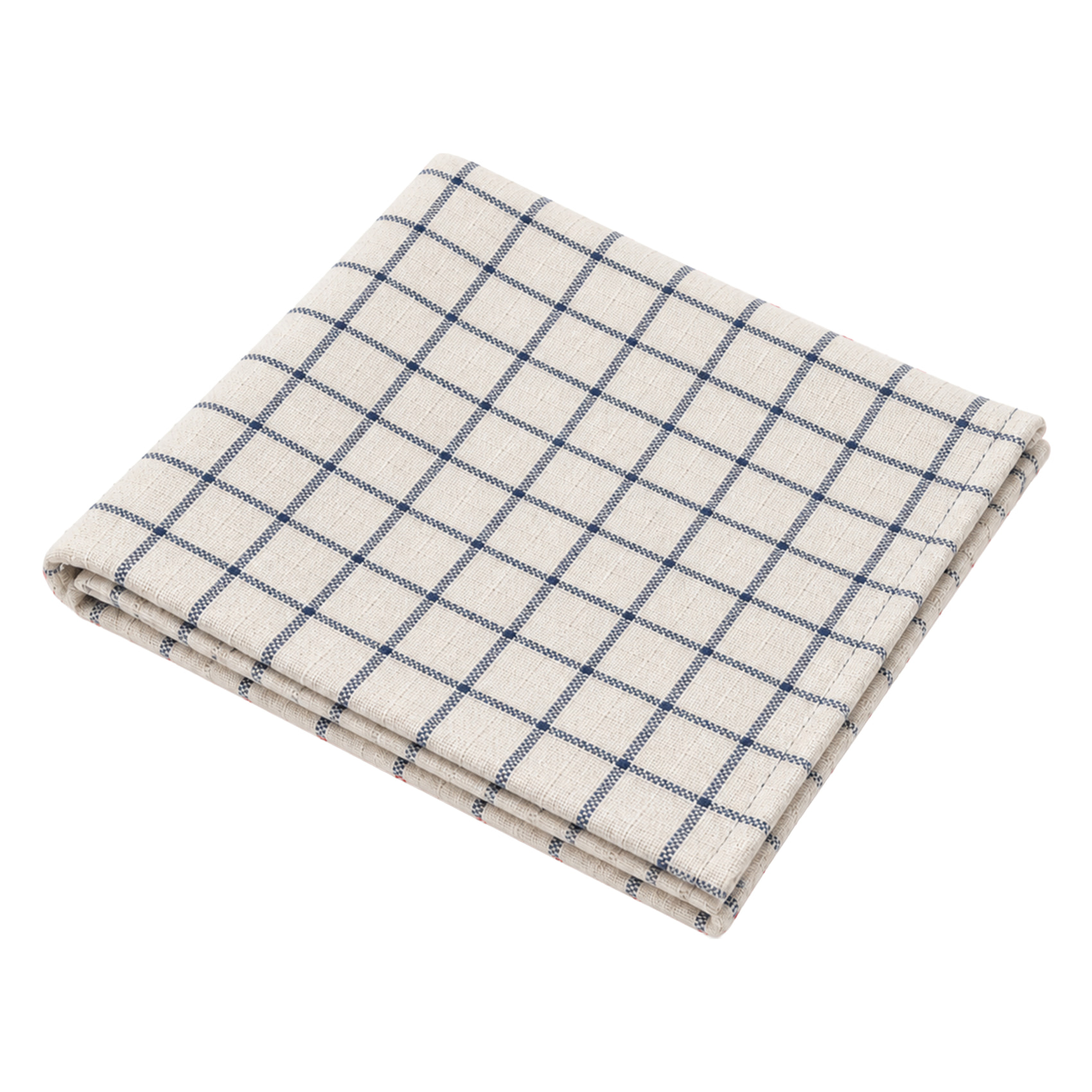 Serviette de table à carreaux en coton - Bleu