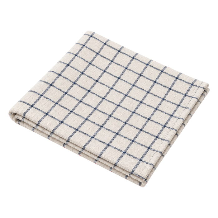 Serviette de table à carreaux en coton - Bleu