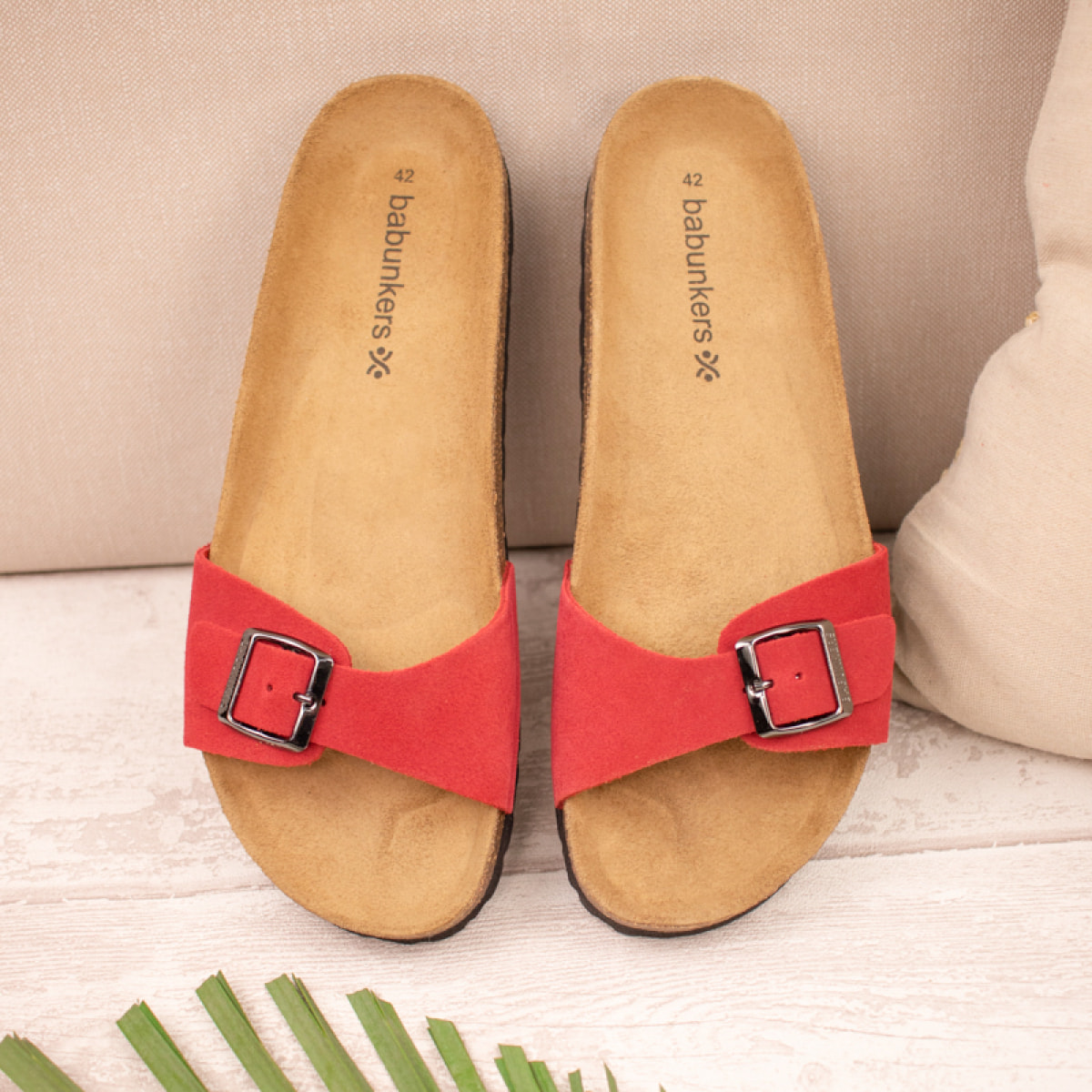 SANDALIA BABUNKERS ROJO