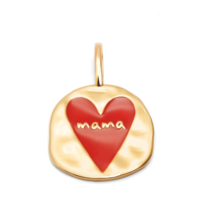Charm Mamá Lovely Heart Baño Oro