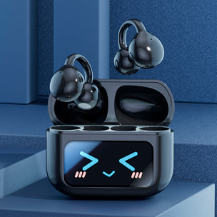 M100 Auriculares Bluetooth 5.4 Aitranslate con sonido ACS 360º, sonido direccional. Reducción ruido. Traductor AI.