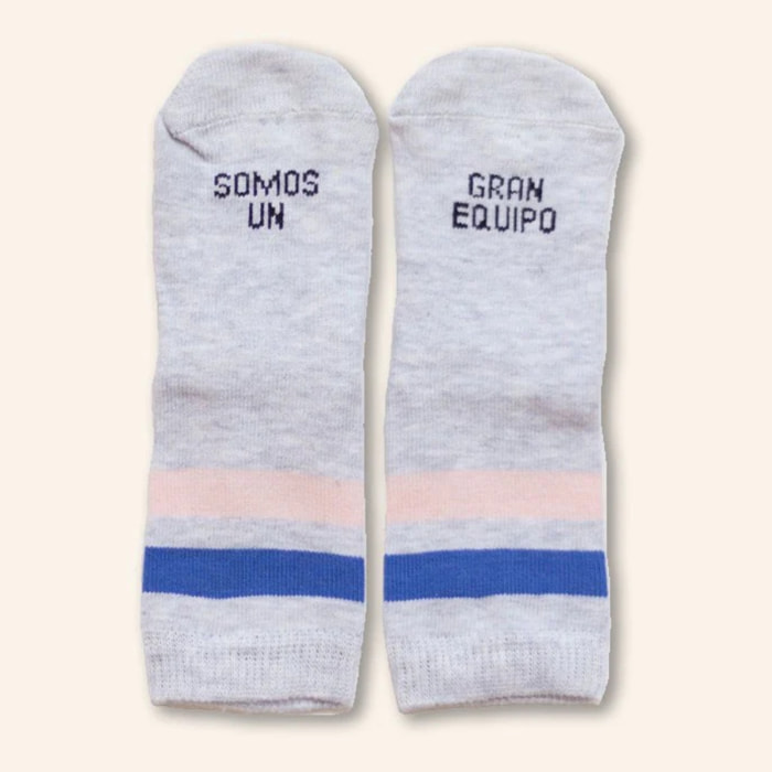 Mini - Calcetines "Somos un gran equipo" Rosa talla 19-22