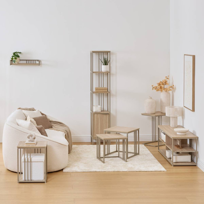 Étagère murale Duna rectangulaire 18,4x56cm beige