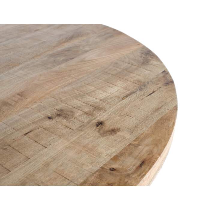 Mesas de Comedor de Madera de Mango 150 Cm Estilo Rústico Industrial