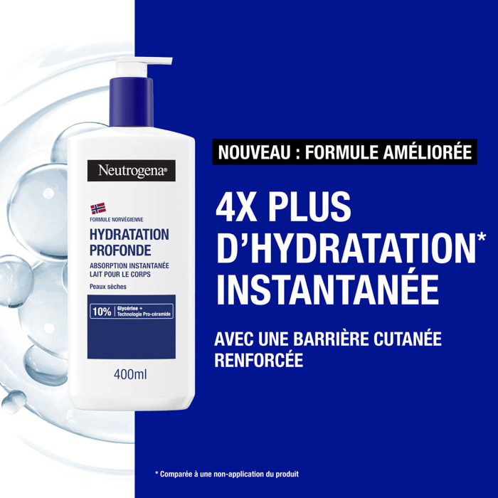 Hydratation Profonde 72h - NEUTROGENA® Lait Corps 400 ml